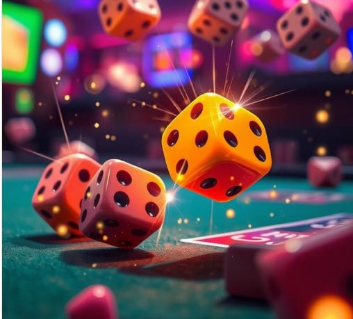 Dealer siap membagikan kartu Dealer nyata menyiapkan permainan Live Baccarat di studio gyrocopter